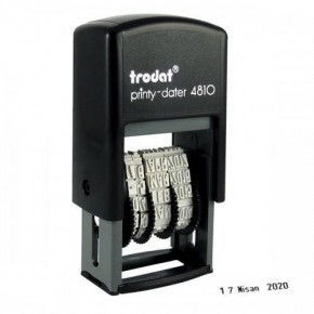 Trodat Tarih Kaşesi Otomatik Türkçe 3 MM Mavi Keçe 4810