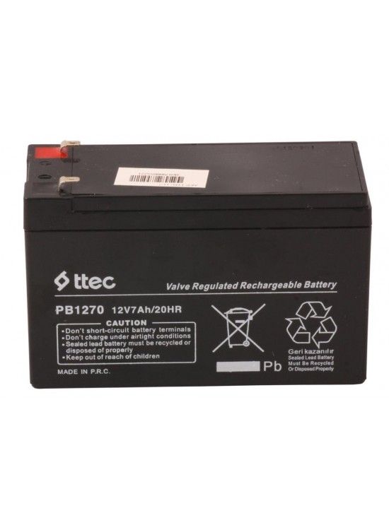 Ttec 12V 7AH-20HR Base Bakımsız Kuru Akü Alarm-Siren için Ups Uygun Değil 1,75 Kg Ttec 12V 7AH-20HR Base Bakımsız Kuru Akü Alarm-Siren için Ups Uygun Değil 1,75 Kg
