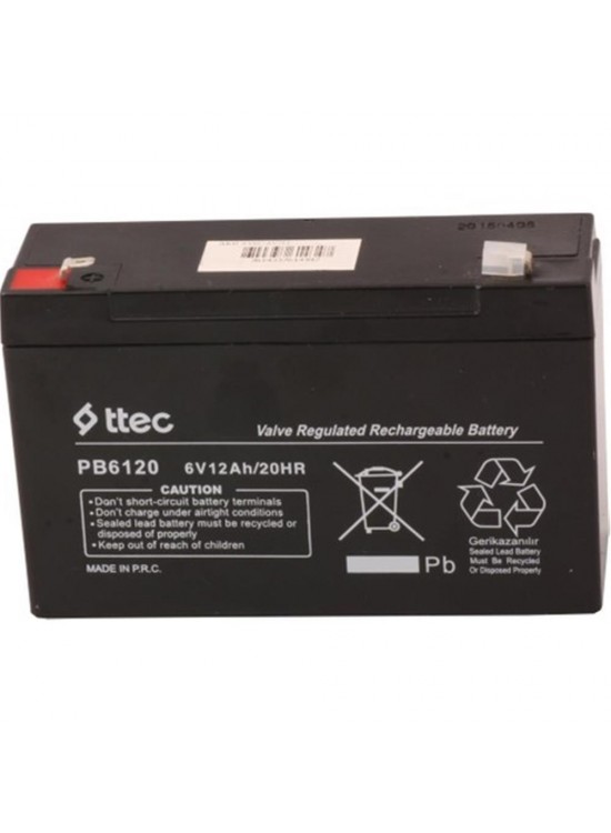 Ttec 6V 12AH Bakımsız Kuru Akü Ttec 6V 12AH Bakımsız Kuru Akü