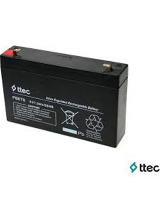 Ttec 6V 7AH Bakımsız Kuru Akü