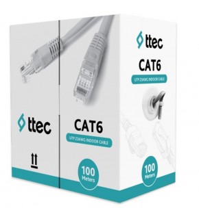 Ttec KBL-CAT6-23CCA-IN100G İç Mekan PVC Gri 100 metre Kablo