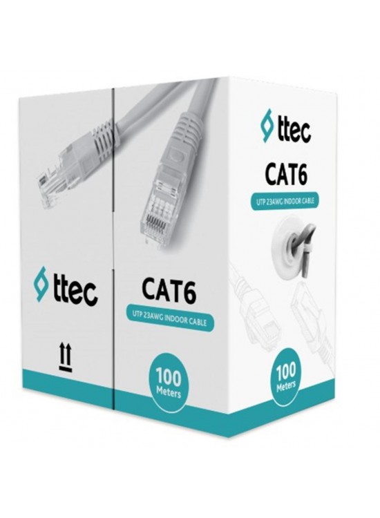 Ttec KBL-CAT6-23CCA-IN100G İç Mekan PVC Gri 100 metre Kablo