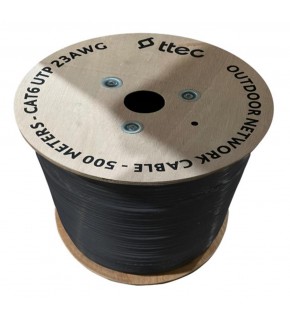 Ttec KBL-CAT6-23CCA-OUT500S Dış Mekan Siyah 500 metre Kablo