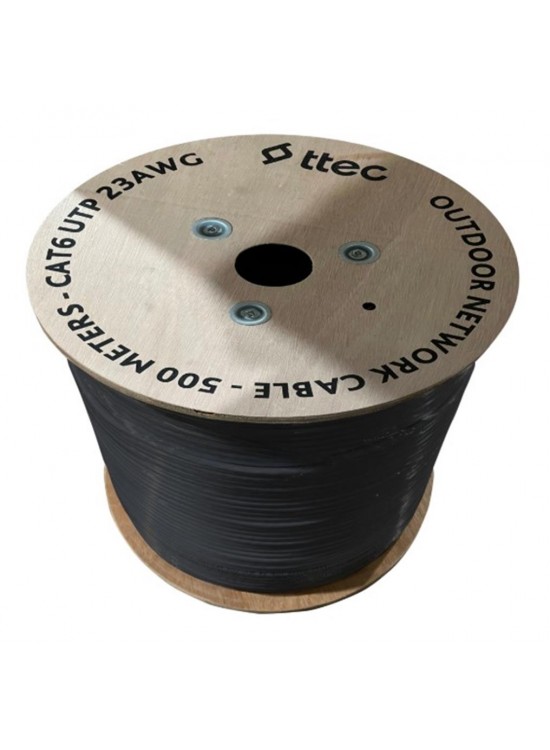 Ttec KBL-CAT6-23CCA-OUT500S Dış Mekan Siyah 500 metre Kablo