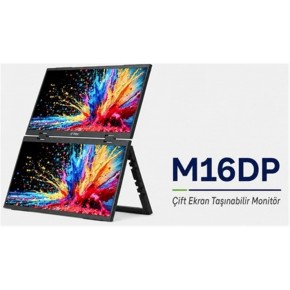 Ttec M16DP 16" FHD Çift Ekran Taşınabilir Led Monitör