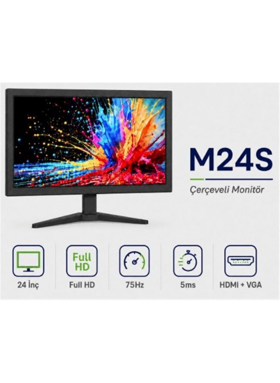 Ttec M24S 24" VGA + HDMI FHD Led Monitör Ttec M24S 24" VGA + HDMI FHD Led Monitör