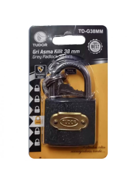 Tudor Gri Asma Kilit 38Mm TD-G38MM