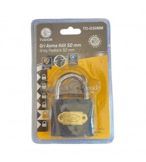 Tudor Gri Asma Kilit 50Mm TD-G50MM