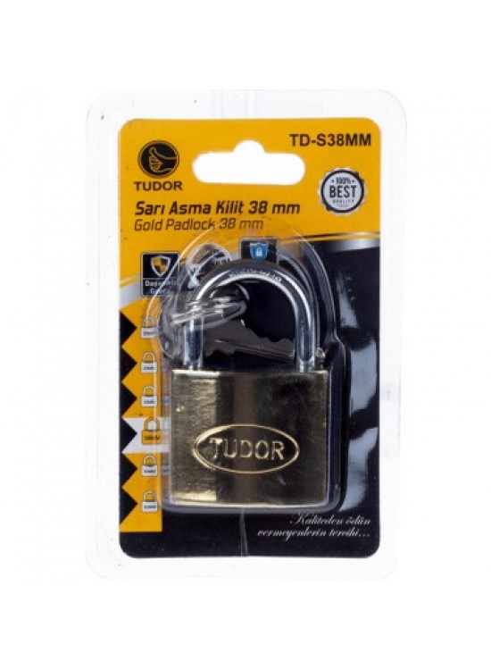 Tudor Sarı Asma Kilit 38Mm TD-S38MM
