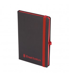 TUNALI KIRMIZI TARİHSİZ DEFTER (13X21 CM)