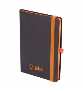 TUNALI TURUNCU TARİHSİZ DEFTER (13X21 CM)