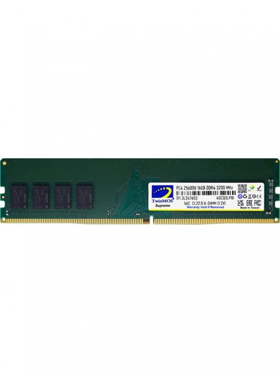 TwinMOS 16GB DDR4 3200MHz CL22 1.2V (MDD416GB3200D) Desktop Pc Ram TwinMOS 16GB DDR4 3200MHz CL22 1.2V (MDD416GB3200D) Desktop Pc Ram