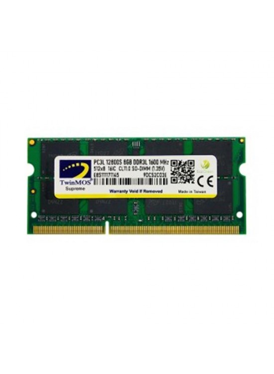 TwinMOS 8GB DDR3 1600MHz CL16 1.5V MDD38GB1600N Notebook Ram
