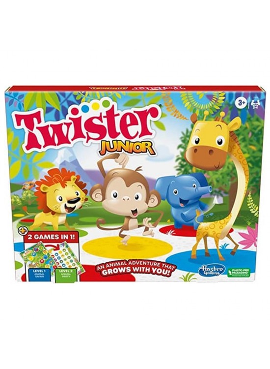 Twister Junior Oyunu, Hayvan Macerası 2 Taraflı Mat, 2 Oyun 1 Arada