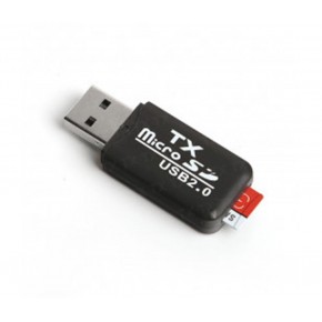 TX UCR204 USB 2.0 MicroSD Kart Okuyucu - Siyah