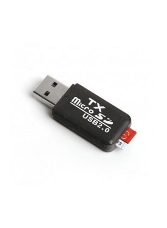 TX UCR204 USB 2.0 MicroSD Kart Okuyucu - Siyah