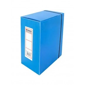 Üçgen Proje Kutusu Plastik Lastikli 29x36x20 Mavi (1 Adet)