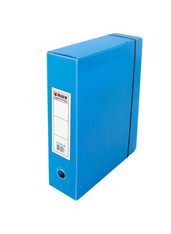 Üçgen Proje Kutusu Plastik Lastikli Battal 29x40x9 Mavi (1 Adet)