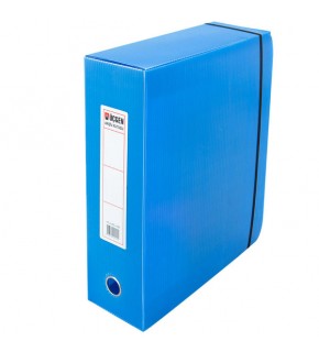 Üçgen Proje Kutusu Plastik Lastikli Battal Geniş 29x36x15 Mavi (1 Adet)