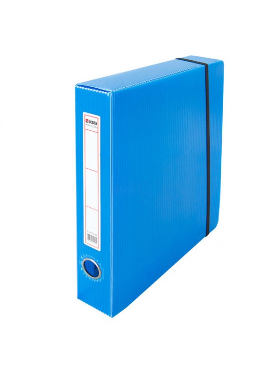 Üçgen Proje Kutusu Plastik Lastikli Dar 24x32x5 Mavi (1 Adet)