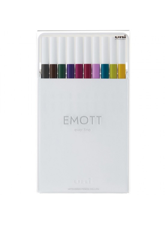 Uni-Ball Akrilik Uçlu Kalem Emott 0.4 MM Fine 10 Lu Sakin Renk