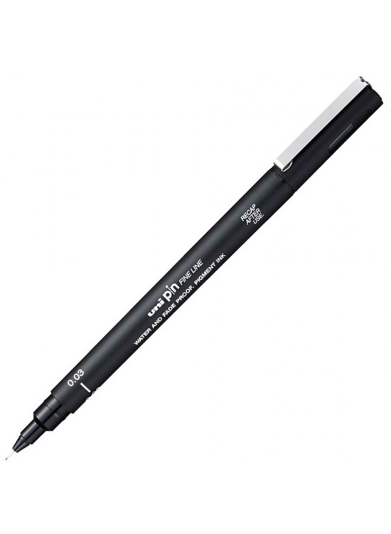 Uni-Ball Çizim Kalemi Akrilik Uçlu Fine Line Pin 0.03 MM Siyah PIN 003-200 (1 Adet)