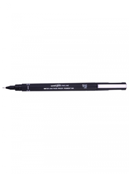 Uni-Ball Çizim Kalemi Akrilik Uçlu Fine Line Pin 0.2 MM Siyah PIN 02-200 (1 Adet)