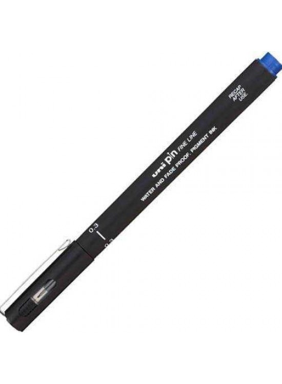 Uni-Ball Çizim Kalemi Akrilik Uçlu Fine Line Pin 0.3 MM Mavi PIN 03-200 (1 Adet)