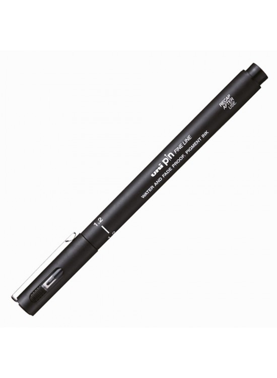Uni-Ball Çizim Kalemi Akrilik Uçlu Fine Line Pin 1.2 MM Siyah PIN 12-200(S) (1 Adet)