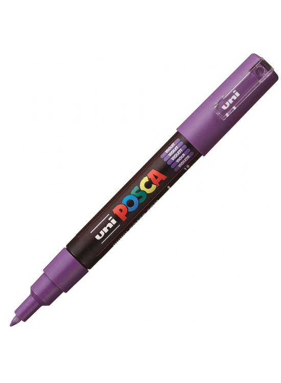Uni-Ball Markör Boyama Posca Su Bazlı Poster 0.7 MM Mor PC-1M (1 Adet)
