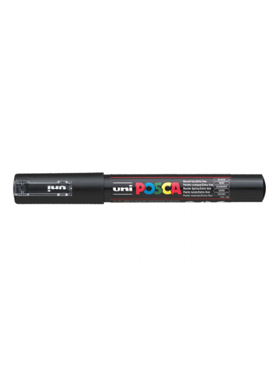 Uni-Ball Markör Boyama Posca Su Bazlı Poster 0.7 MM Siyah PC-1M (1 Adet)