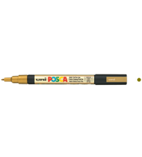 Uni-Ball Markör Boyama Posca Su Bazlı Poster 0.9-1.3 MM Altın PC-3M (1 Adet)