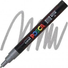 Uni-Ball Markör Boyama Posca Su Bazlı Poster 0.9-1.3 MM Gümüş PC-3M (1 Adet)