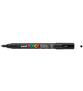 Uni-Ball Markör Boyama Posca Su Bazlı Poster 0.9-1.3 MM Yeşil PC-3M (1 Adet)