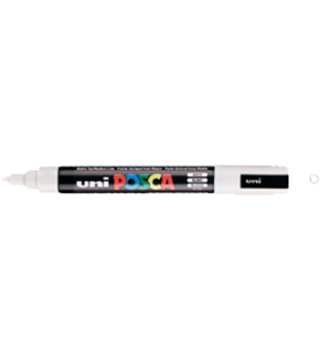 Uni-Ball Markör Boyama Posca Su Bazlı Poster 1.8-2.5 MM Beyaz PC-5M (1 Adet)