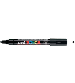 Uni-Ball Markör Boyama Posca Su Bazlı Poster 1.8-2.5 MM Siyah PC-5M (1 Adet)