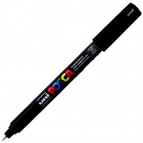 Uni-Ball Markör Posca 0.7 MM Su Bazlı Poster Siyah PC-1MR (1 Adet)