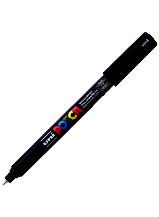 Uni-Ball Markör Posca 0.7 MM Su Bazlı Poster Siyah PC-1MR (1 Adet)
