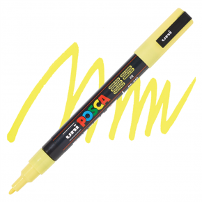 Uni-Ball Posca 0.9-1.3 Su Bazlı Boyama Markörü Güneş Sarısın Pc-3M (1 Adet)