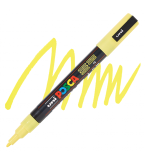 Uni-Ball Posca 0.9-1.3 Su Bazlı Boyama Markörü Güneş Sarısın Pc-3M (1 Adet)