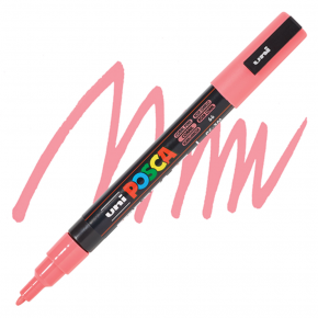 Uni-Ball Posca 0.9-1.3 Su Bazlı Boyama Markörü Mercan Pemben Pc-3M (1 Adet)