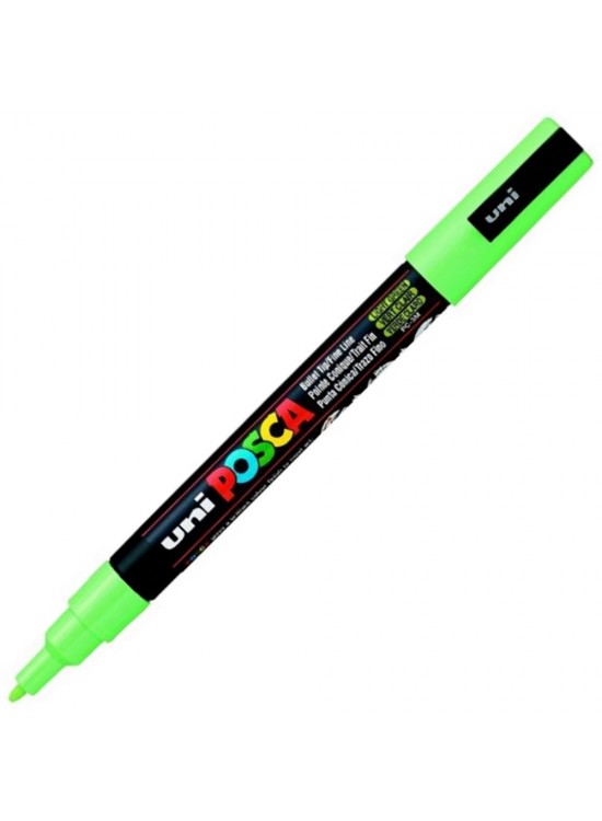 Uni-Ball Posca 0.9-1.3 Su Bazlı Poster Markörü A.Yeşil Pc-3M (1 Adet)