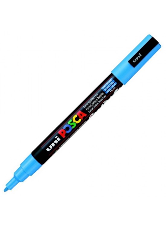 Uni-Ball Posca 0.9-1.3 Su Bazlı Poster Markörü Gök Mavi PC-3M (1 Adet) Uni-Ball Posca 0.9-1.3 Su Bazlı Poster Markörü Gök Mavi PC-3M (1 Adet)