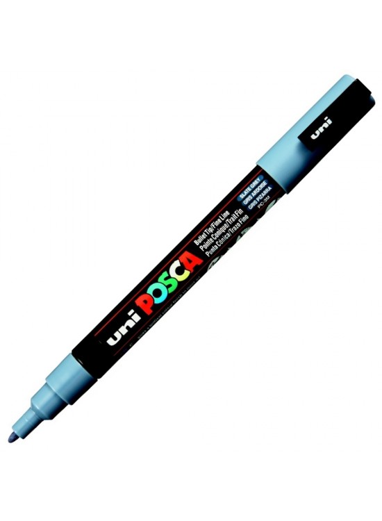 Uni-Ball Posca 0.9-1.3 Su Bazlı Poster Markörü Kurşun Gri Pc-3M (1 Adet)