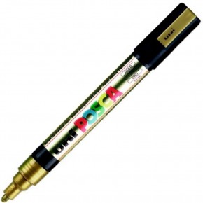 Uni-Ball Posca 1.8-2.5 Su Bazlı Poster Markörü Altın Pc-5M (1 Adet)