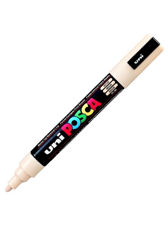 Uni-Ball Posca 1.8-2.5 Su Bazlı Poster Markörü Bej Pc-5M (1 Adet)