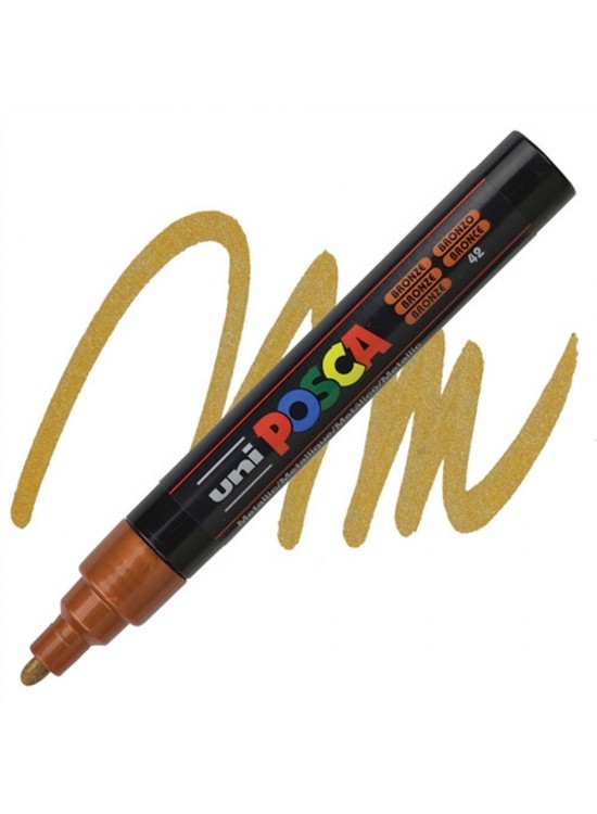 Uni-Ball Posca 1.8-2.5 Su Bazlı Poster Markörü Bronz Pc-5M (1 Adet)