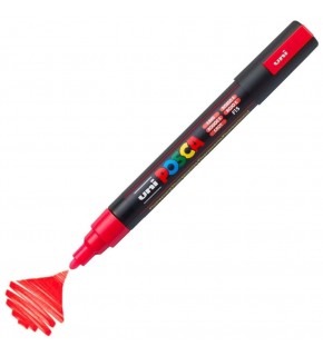 Uni-Ball Posca 1.8-2.5 Su Bazlı Poster Markörü F.Kırmızı N (1 Adet)