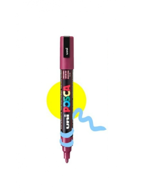 Uni-Ball Posca 1.8-2.5 Su Bazlı Poster Markörü Gri (1 Adet) 