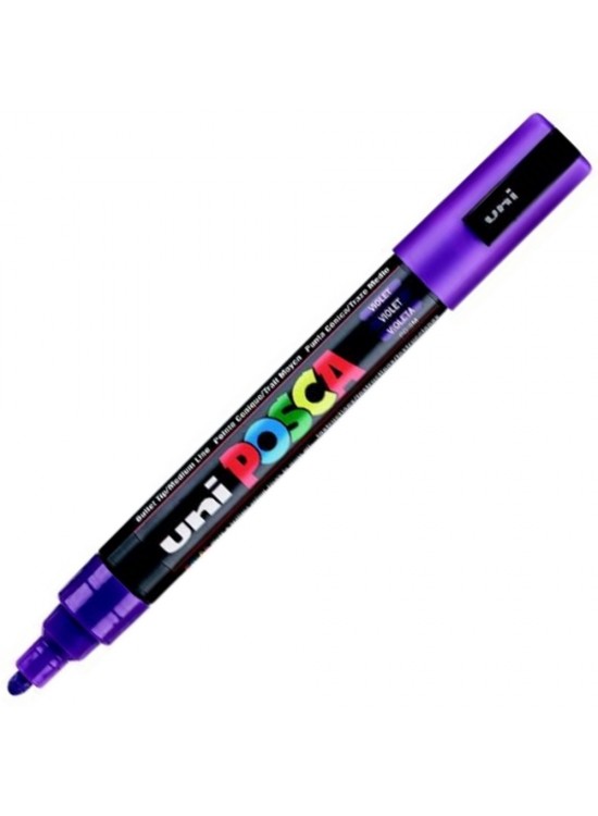 Uni-Ball Posca 1.8-2.5 Su Bazlı Poster Markörü Mor Pc-5M (1 Adet)